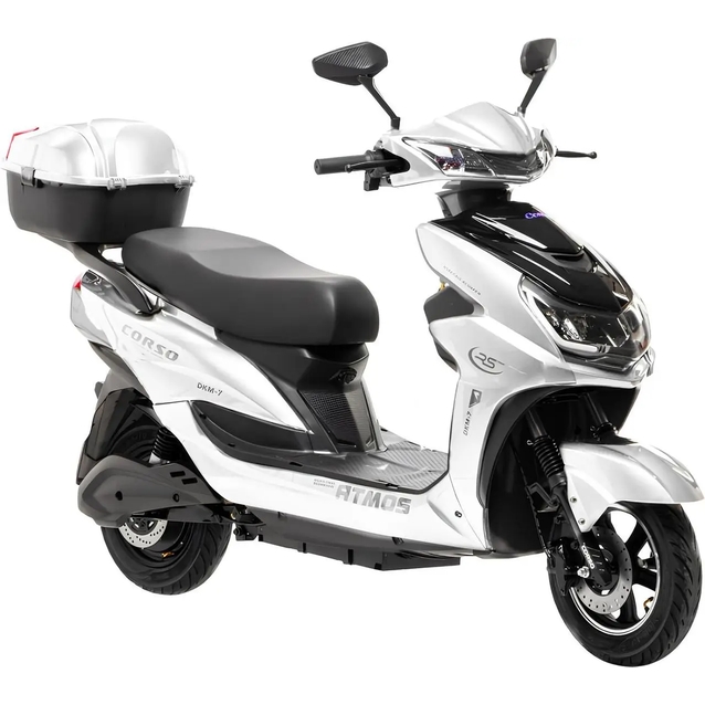 Електроскутер Corso «ATMOS»TS-402813, двигун 2000W, акумулятор 72V/35Ah графеновий, білий, колеса 10" + 1 ящик. акум фото westvelo.com