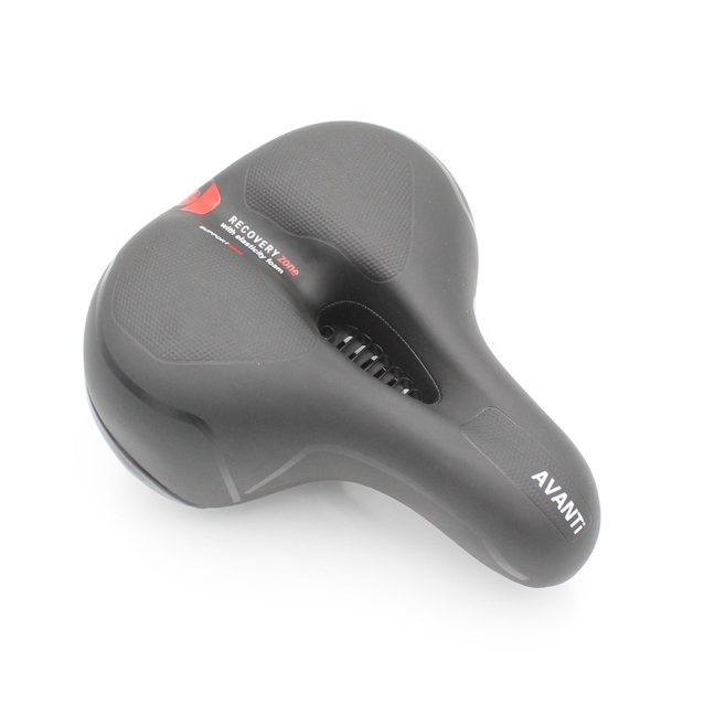 Сідло на демпферах з отвором AVANTI № 188 RECOVERY м'яке з катафотом + мигалка usb фото westvelo.com