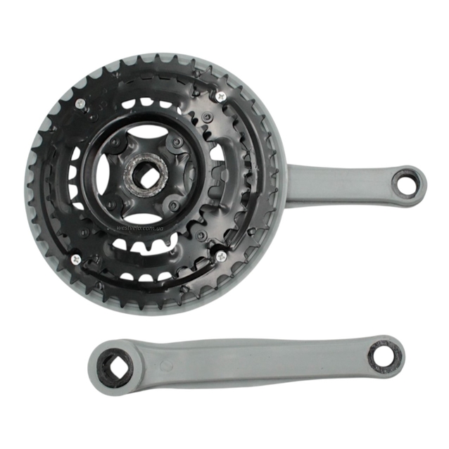 Система шатунів мтв мала сіра (24/34/42Т) L-170мм. фото westvelo.com