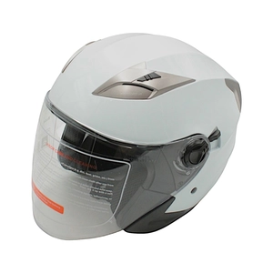 Мото шолом, відкритий (S) (55-56см) BLD-708 білий глянець з відкидними окулярами