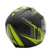 Мото шолом, трансформер (S 55-56) F2 158 Neon yellow, чорний, матовий з відкидними окулярами фото westvelo.com