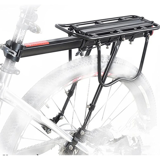 Багажник консольний на трубу сідла, алюміній AFT-133 з підпорами (болти) + катафот фото westvelo.com