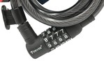 Замок TONYON 535 Ø12mm-1500mm змінний код, з кріпленням на раму фото westvelo.com