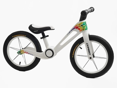 Велобіг 14 Corso надувні колеса, нейлонова складна рама NL-19903 білий