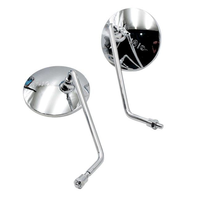 Дзеркало заднього виду Круглі Yamaha VINO (M8 R+R) хромовані фото westvelo.com
