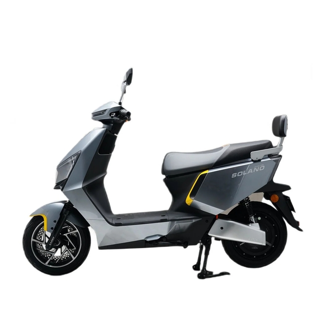 Електроскутер Garow «SOLANO» CR-412088, двигун 2500W, акумулятор 72V 30Ah літій-залізо-фосфатний, срібний, колеса 12/10" фото westvelo.com