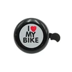 Дзвінок алюмінієвий «I LOVE MY BIKE» чорний фото westvelo.com