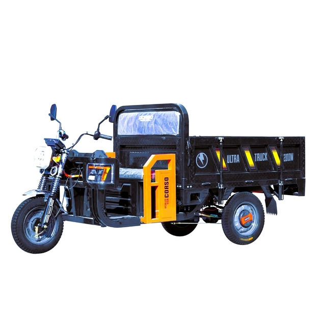 Трицикл РОЗІБРАНИЙ вантажний Corso «TRUCK ULTRA» TR-688110, двигун 2000W, акумулятор 72V 58Ah графеновий, 6 МІСЦЬ+ 1 ящик.акум, колеса 12" фото westvelo.com