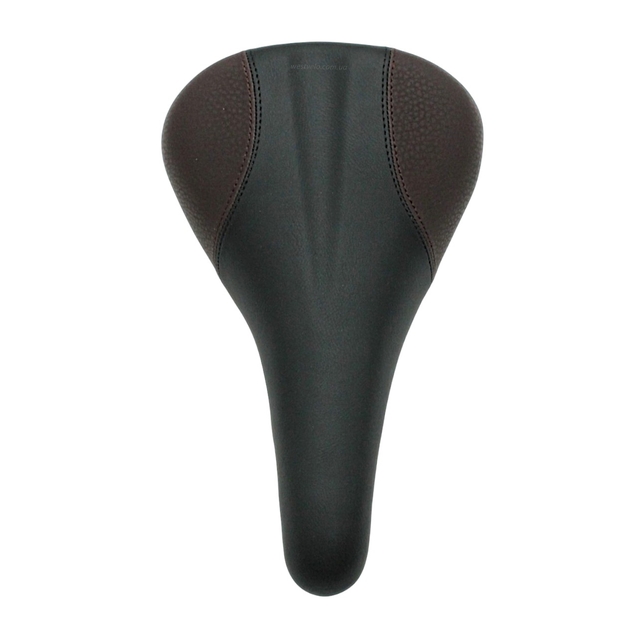 Сідло дитяче чорне з коричневими вставками з катафотом фото westvelo.com