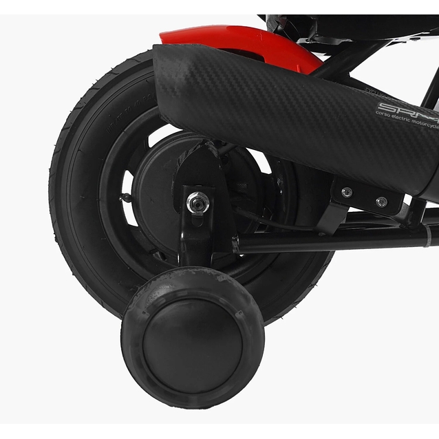 Електромотоцикл Corso H-39741 двигун 160W, акумулятор 24V5Ah свинцево-кислотний, червоний, Bluetooth, звук двигуна, колеса 12" фото westvelo.com