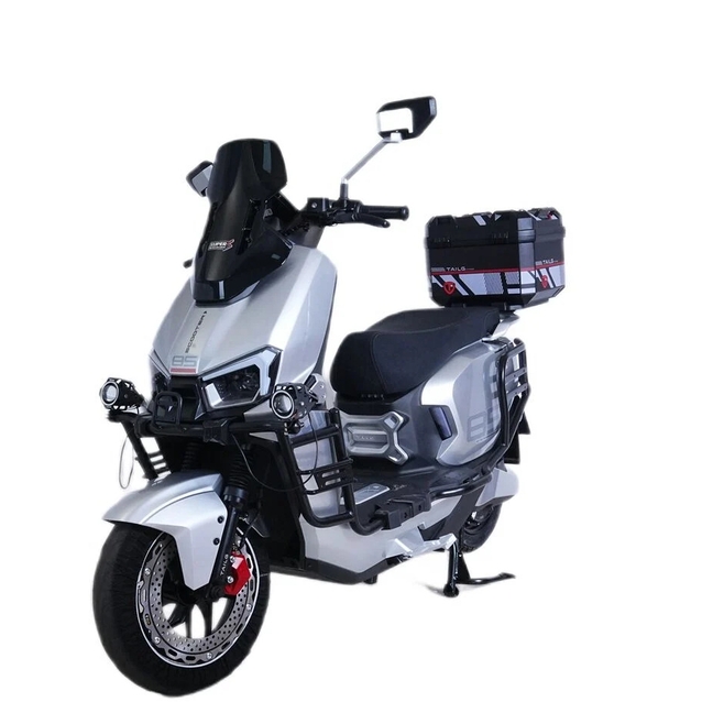 Електроскутер Tailg «F73L» LT-225, двигун 2999W, акумулятор 72V 45Ah літій-залізо-фосфатний, срібний, колеса 12" + ЗАХИСНИЙ БАМПЕР фото westvelo.com