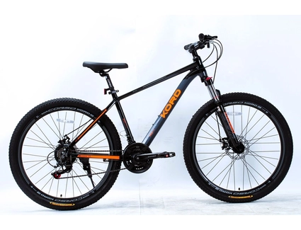 Велосипед 27.5 AL Corso «KORD» KD-27872 алюміній 17", (к-т SHIMANO) чорно-графітово-помаранчевий