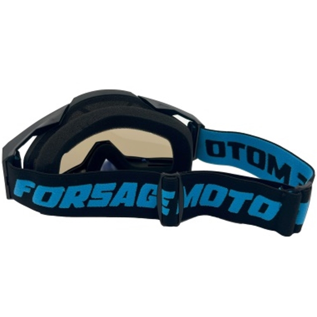 Мото окуляри Кросс-ендуро "MO-4" чорно-сині із дзеркальною лінзою фото westvelo.com