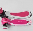 Самокат 2в1 Best Scooter JS-41008/63204 колеса PU 120х80mm зі світлом, сидіння, алюмінієве кермо, рожевий фото westvelo.com