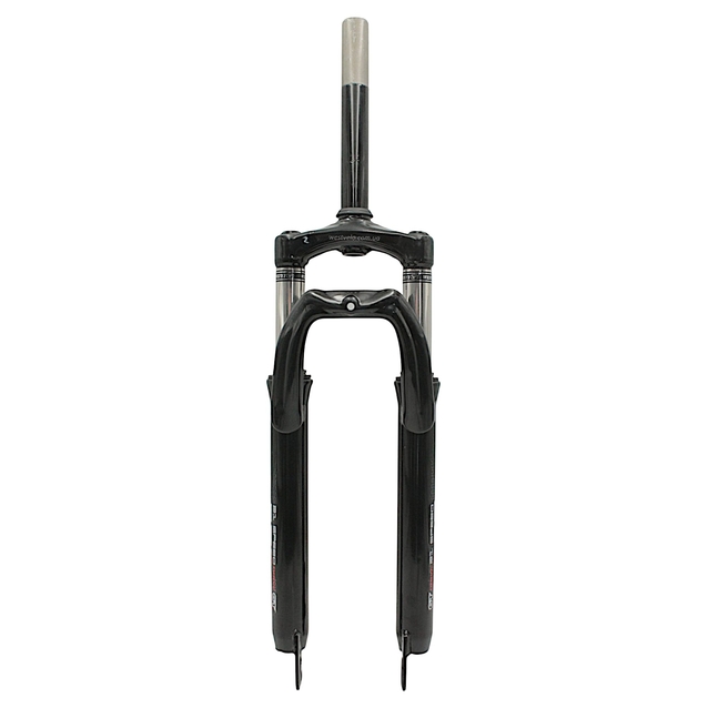Вилка 26 аморт. безрізьб. CORSO (950) Ø28.6mm, disk. шток L-200mm чорно-червона глянцева фото westvelo.com