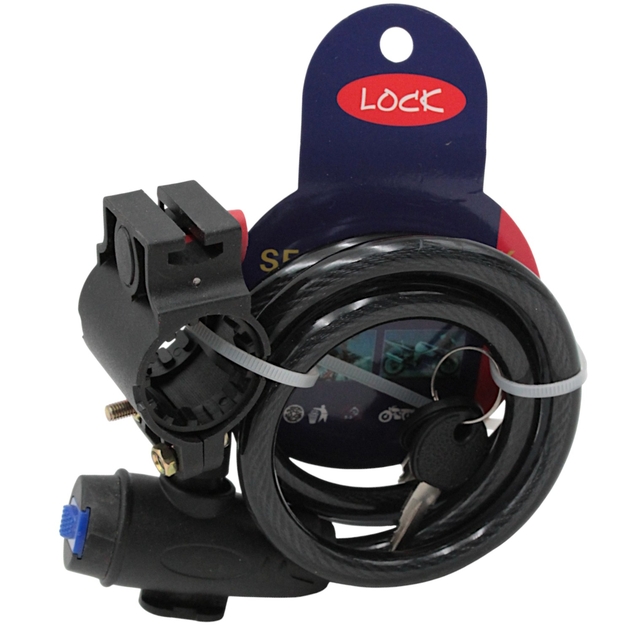 Замок на ключ LOCK Ø10mm L-1100mm з кріпленням на раму (швидко-знімач) фото westvelo.com