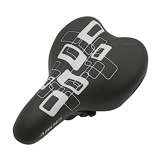 Сідло дитяче №327 чорне з білими квадратами (210х140) фото westvelo.com