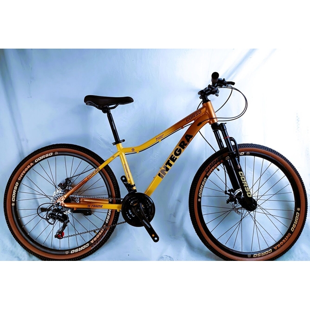 Велосипед 26 AL Corso «INTEGRA» NG-26700 алюміній 15", (к-т SHIMANO) жовто-помаранчевий фото westvelo.com