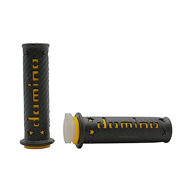 Мото гріпси DOMINO універсальні (тип2) чорно-жовті фото westvelo.com