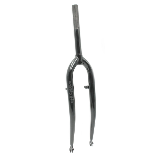 Вилка 28 сталева з кріпленням V-brake коричнева, шток Ø25.4 L-240mm р.з L-115mm фото westvelo.com