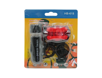 Фара + мигалка на батарейках №618 HB-618 діодні