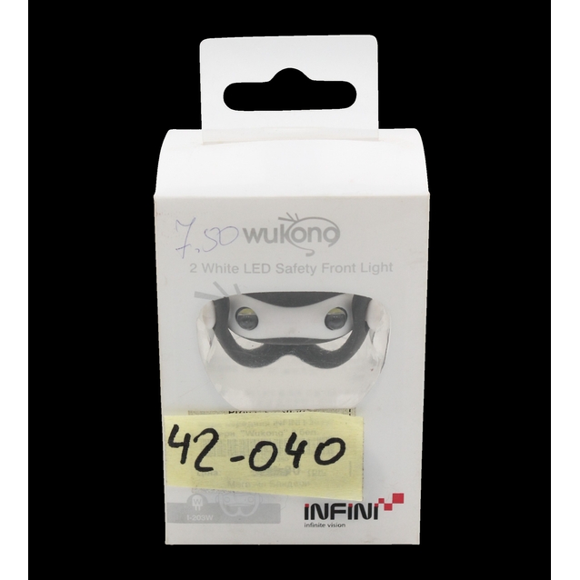 Фара передняя INFINI I-203W черн. "Wukong" Фара передняя INFINI I-203W черн. "Wukong" 2 бел светодиода 2 режима + батар фото westvelo.com