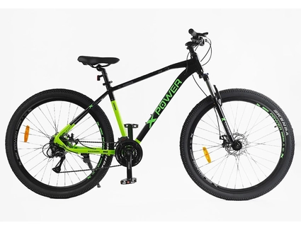 Велосипед 29 AL Corso «X-POWER» PW-65113 алюміній 19", (к-т SHIMANO) чорно-зелений