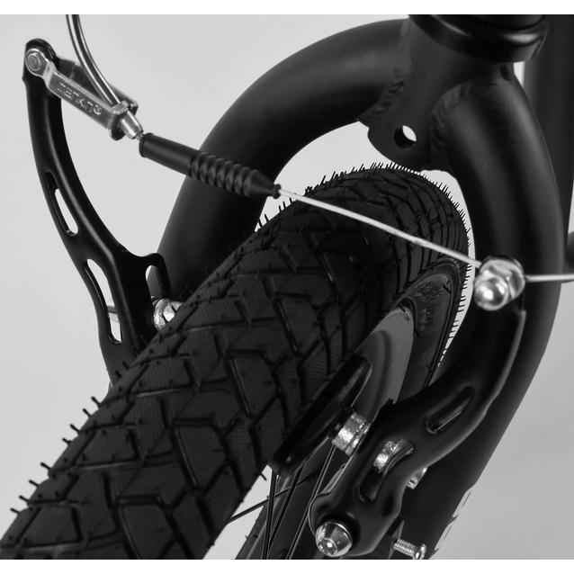 Самокат дитячий 2-х колісний, надувні колеса 12 Corso CR-T 3029 білий, ручне переднє гальмо фото westvelo.com