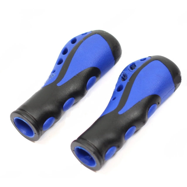 Гріпси ергономічні Тайвань гумові чорно-сині фото westvelo.com