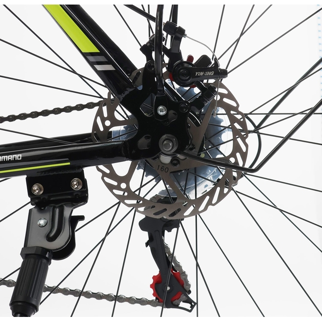 Велосипед 29 ST Corso «FISHER» FS-70190 сталь 21", (к-т SHIMANO) чорно-сіро-жовтий фото westvelo.com