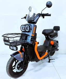 Електроскутер Corso «NOVA» N-870366, двигун 1000W, акумулятор 72V/20Ah графеновий, графітово-помаранчевий, колеса 10" + 1 ящик. акум