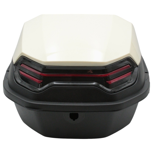 Кофр (багажник) для мотоцикла задній ROBIK 48 (390х390х290) 48L "JSBM" глянцевий, слонова кістка фото westvelo.com