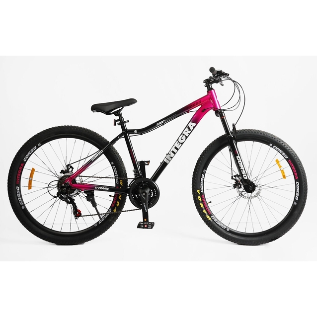 Велосипед 27.5 AL Corso «INTEGRA» NG-27092 алюміній 17", (к-т SHIMANO) чорно-рожевий фото westvelo.com