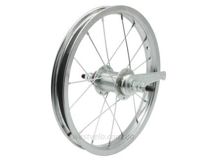 Колесо 12 зад обід нікель, вт. Falcon + к-т
