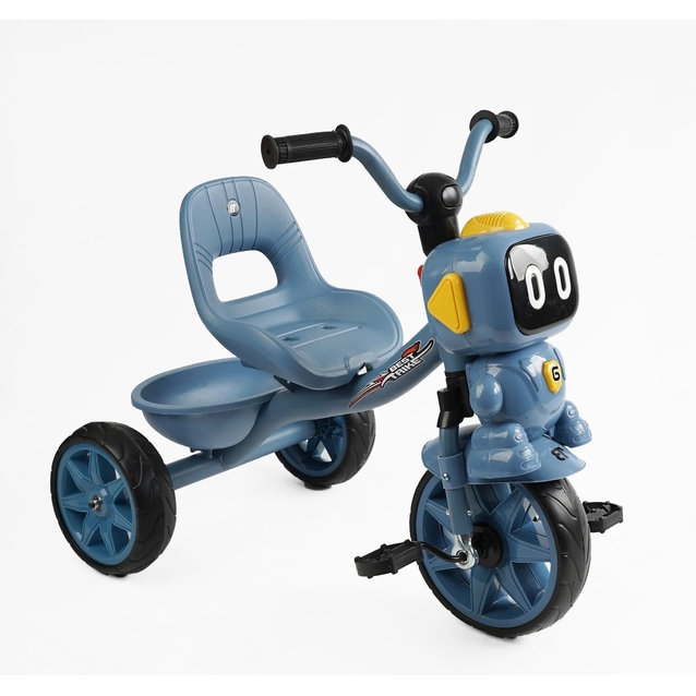 Дитячий велосипед 3-х колісний EVA (піна) Best Trike колеса 10-8, «Робот» BS-40506 синій, сталева рама, УКР.ОЗВУЧУВАННЯ, кошик фото westvelo.com