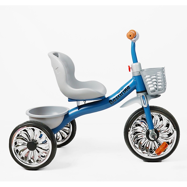 Дитячий велосипед 3-х колісний EVA (піна) Best Trike колеса 12-10, BS-30711/BS-307-11 синій, сталева рама, кошик фото westvelo.com