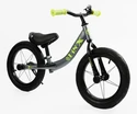 Велобіг 14 Corso надувні колеса, сталева рама «SPIN-X»  PX-392-86 графітово-салатовий, підніжка, підставка для ніг, дзвіночок фото westvelo.com