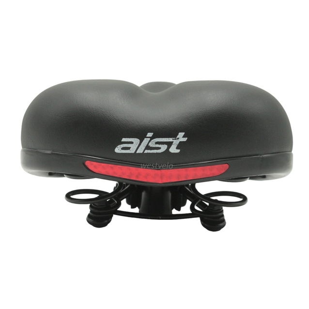 Сідло на пружинах  "AIST" чорне, з катафотом, піна фото westvelo.com