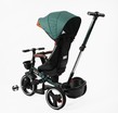 Дитячий велосипед 3-кол з батьківською ручкою, з даш, PU BestTrike «OSCAR» 6390/14-154 бірюзовий, поворотне сидіння, складне кермо, кошик, телескопічна ручка фото westvelo.com