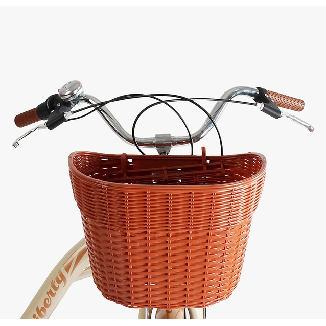 Міський велосипед 28 ST Corso «LIBERTY» LR-28406 сталь 20", (к-т SHIMANO) бежевий + кошик фото westvelo.com