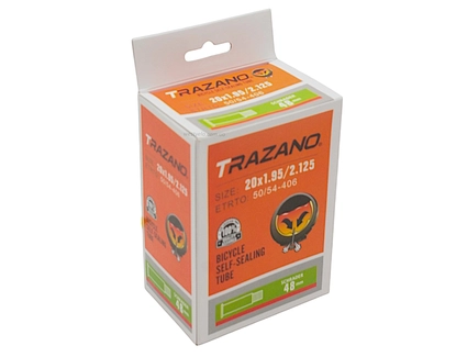 Камера 20. довгий ніпель AV 48mm TRAZANO (1.95-2.125) самоклеюча (з антипрокольним гелем)