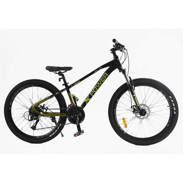 Велосипед 26 AL Corso «X-POWER» PW-75122 алюміній 13", (к-т SHIMANO) чорно-зелений фото westvelo.com