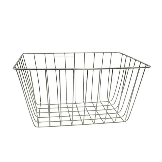 Кошик металевий на багажник Харків оцинкований (460х310х230) фото westvelo.com