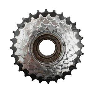 Зірка задня різьбова 6-рик LIAN SHENG чорно-нікельна, індексована (14-28T)