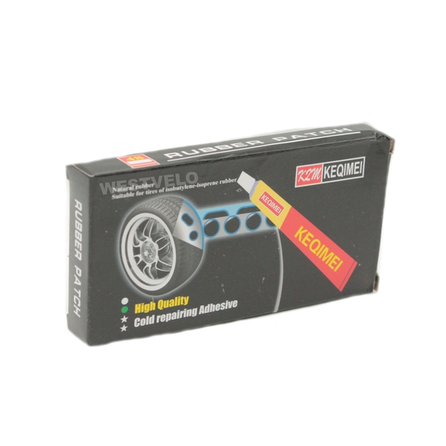 Латки + клей RS 48 овальні (чорні) KEQIMEI фото westvelo.com