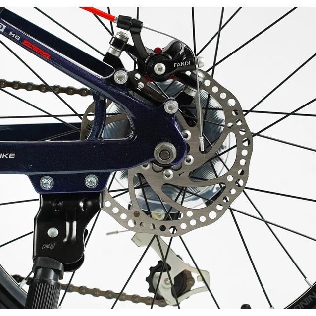 Велосипед 20 MG Corso «F35» MG-20563 магній 11", (к-т SHIMANO) синьо-червоний фото westvelo.com