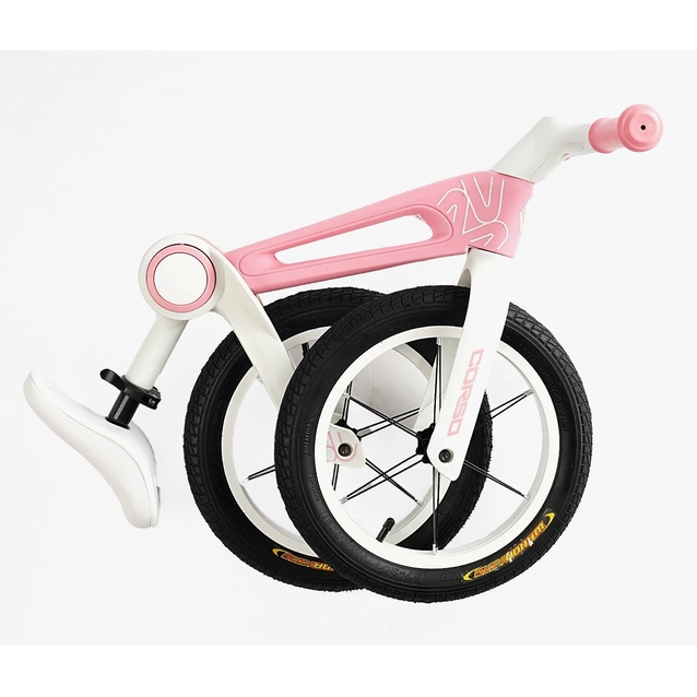 Велобіг 14 Corso надувні колеса, нейлонова складна рама NL-96022 рожево-білий фото westvelo.com