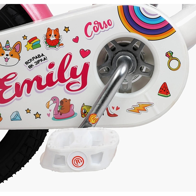 Дитячий велосипед 14 ST Corso «EMILY» ML-13065 біло-рожевий фото westvelo.com