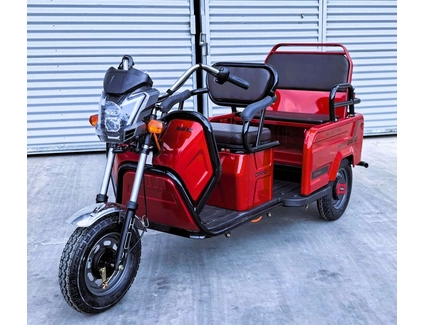 Трицикл Corso «SIG 12» S-103679, двигун 1500W, акумулятор 72V 30Ah літій-залізно-фосфатний, червоний, колеса 12"
