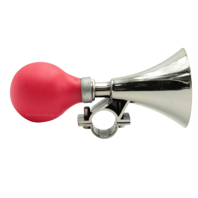 Сигнал-клаксон дитячий пластик червоний-нікель фото westvelo.com